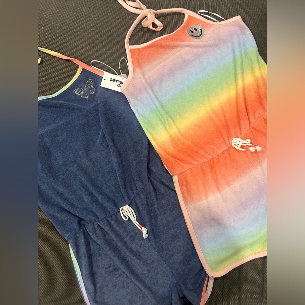 Epic thread girl rompers set of two